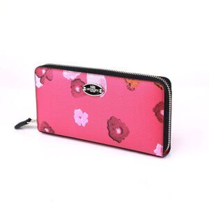 NWT Coach Accordion Zip Wallet PINK FLROAL